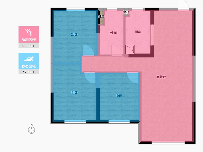 辽宁省-沈阳市-保利茉莉公馆108m²-78.81-户型库-动静分区