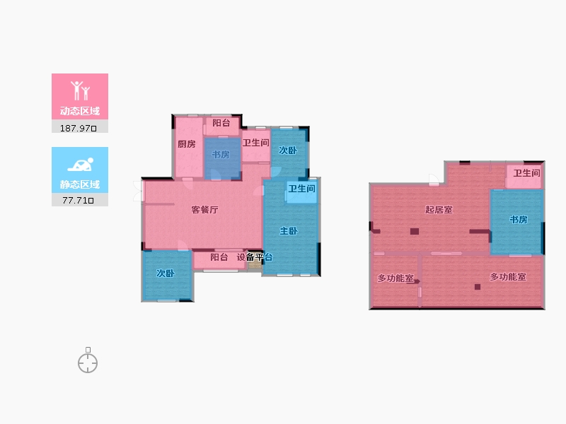 江苏省-苏州市-碧悦湾7幢,8幢,9幢148m²-234.00-户型库-动静分区