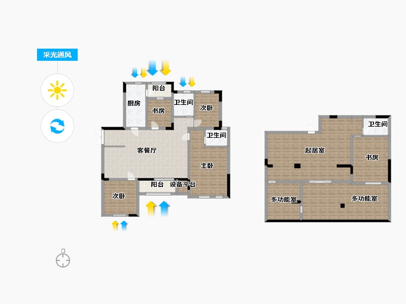 江苏省-苏州市-碧悦湾7幢,8幢,9幢148m²-234.00-户型库-采光通风