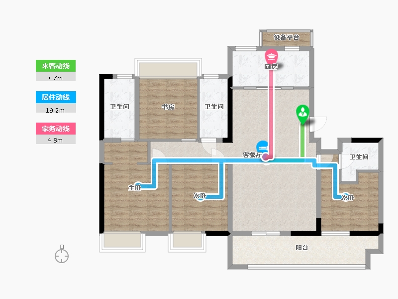 江苏省-苏州市-张家港中旅名门府7142㎡-115.47-户型库-动静线