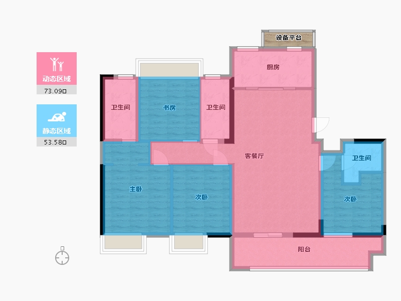 江苏省-苏州市-张家港中旅名门府7142㎡-115.47-户型库-动静分区