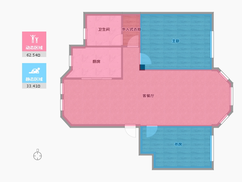 天津-天津市-贝肯山香柏园4号楼建面116m²-88.53-户型库-动静分区