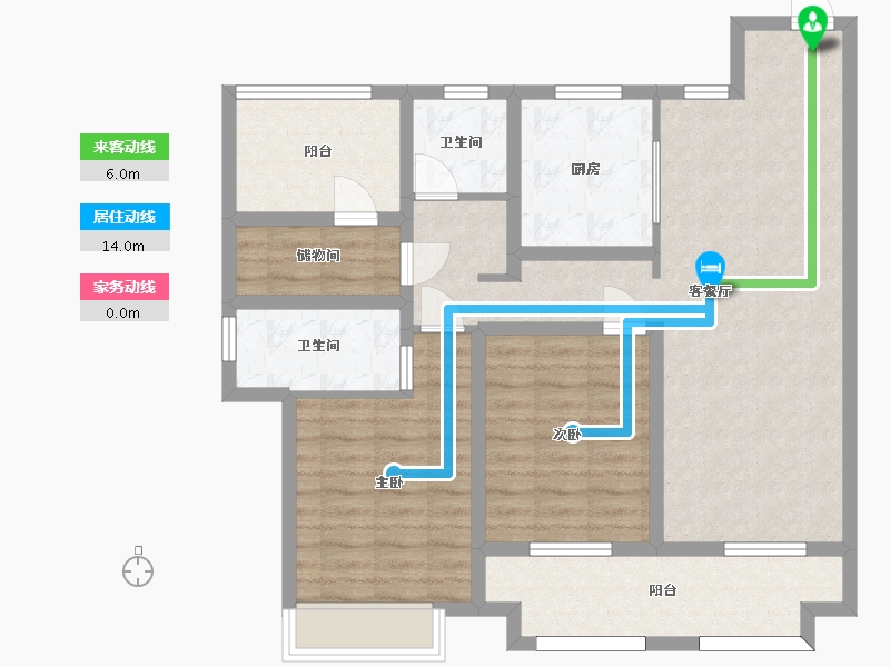 江苏省-苏州市-新城悦隽华庭15,8栋118㎡-94.81-户型库-动静线