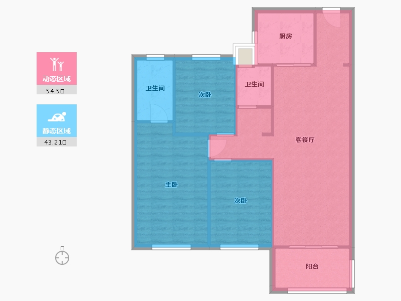 湖南省-长沙市-中海珑悦府8，5号楼115㎡户型-89.25-户型库-动静分区