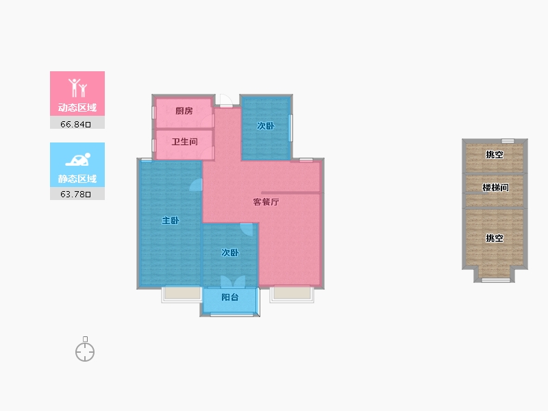 湖南省-长沙市-正荣悦玺2号楼C户型160m²-149.31-户型库-动静分区