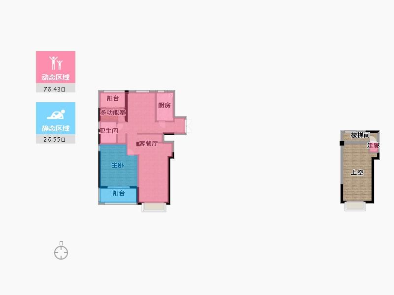 湖南省-长沙市-金辉优步花园12，15，16号楼A1户型127m²-116.62-户型库-动静分区