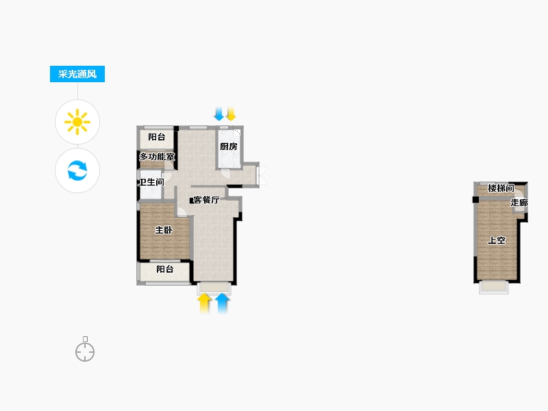 湖南省-长沙市-金辉优步花园12，15，16号楼A1户型127m²-116.62-户型库-采光通风