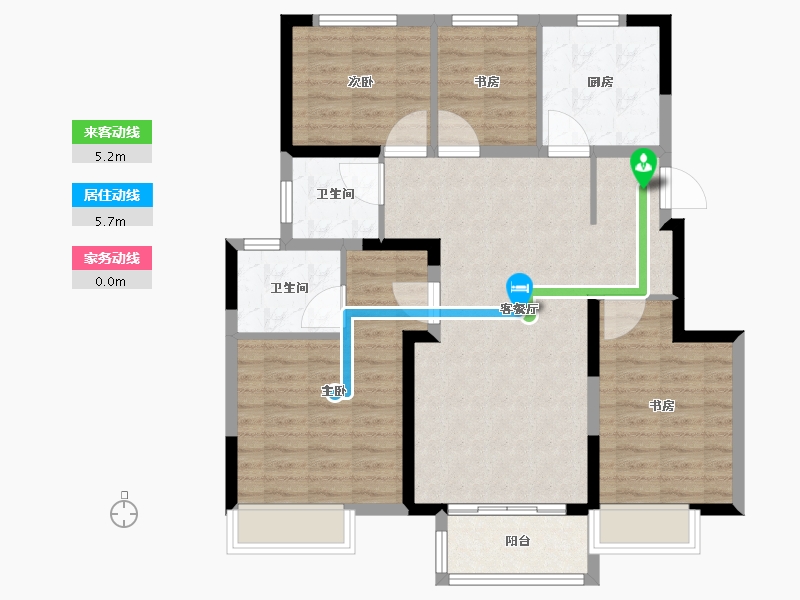 天津-天津市-蓝光芙蓉公馆芙蓉景轩3号楼,芙蓉景轩4号楼,芙蓉华轩5栋,芙蓉华轩6栋,芙蓉华轩10-95.21-户型库-动静线