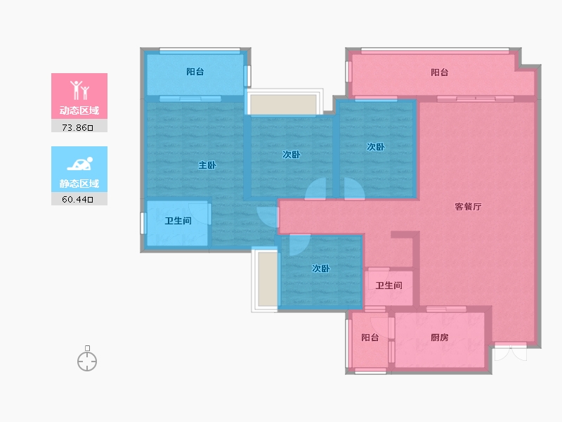 四川省-成都市-卧龙谷壹号39号楼建面148m²-120.07-户型库-动静分区