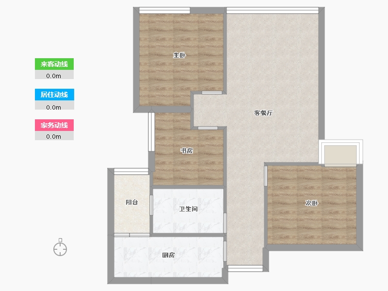 四川省-成都市-人居东湖长岛98m²-74.22-户型库-动静线