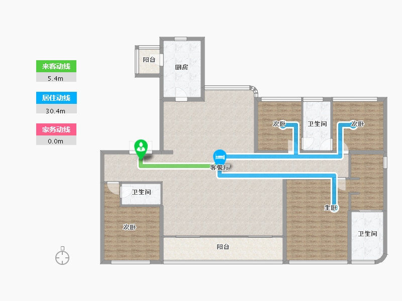 四川省-成都市-德商锦江天玺8号楼229m²-183.20-户型库-动静线