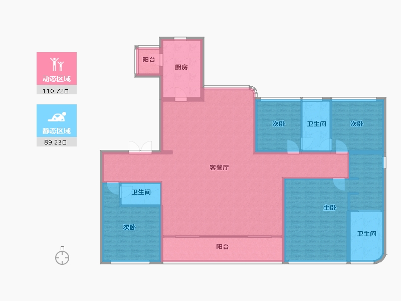 四川省-成都市-德商锦江天玺8号楼229m²-183.20-户型库-动静分区