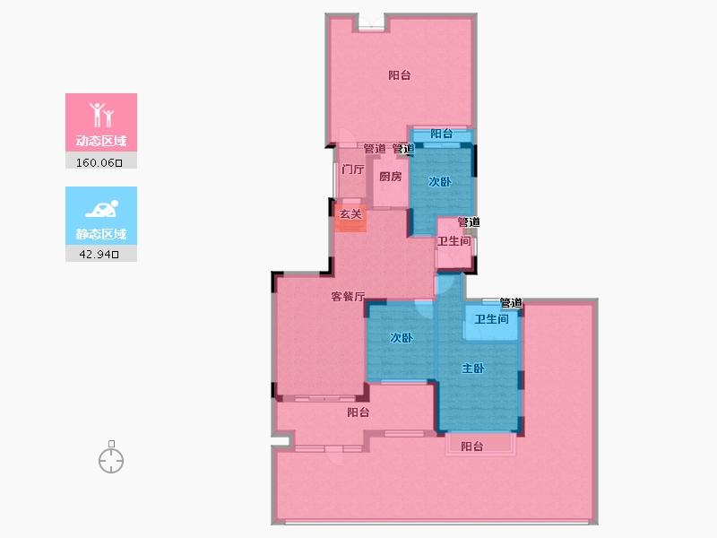 河南省-郑州市-恒大山水城113号楼,114号楼,115号楼231m²-184.40-户型库-动静分区