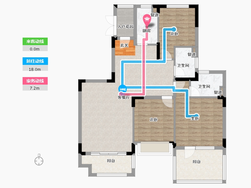 河南省-郑州市-恒大山水城113号楼,114号楼,115号楼127m²-101.59-户型库-动静线