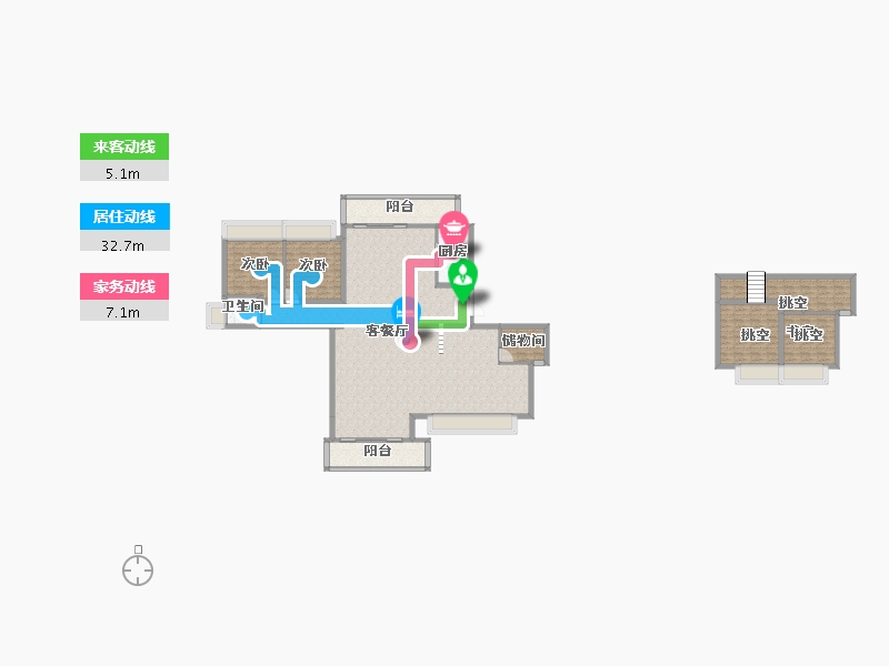 四川省-成都市-保利大国璟5栋,6栋189m²-170.62-户型库-动静线