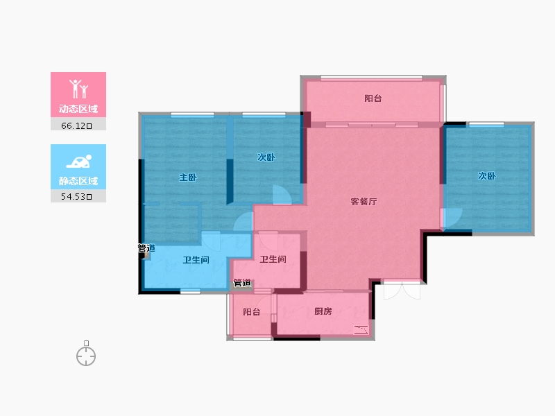 四川省-成都市-双楠悦天地137m²-108.48-户型库-动静分区