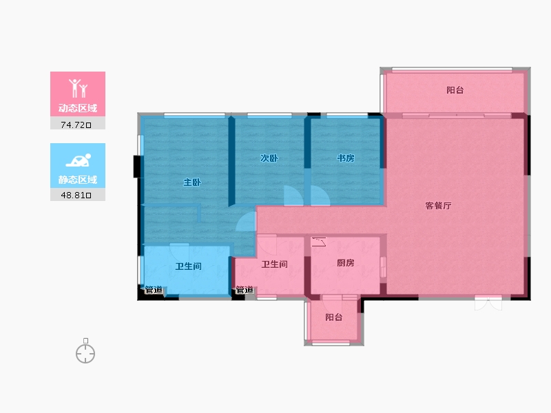 四川省-成都市-双楠悦天地138m²-111.49-户型库-动静分区