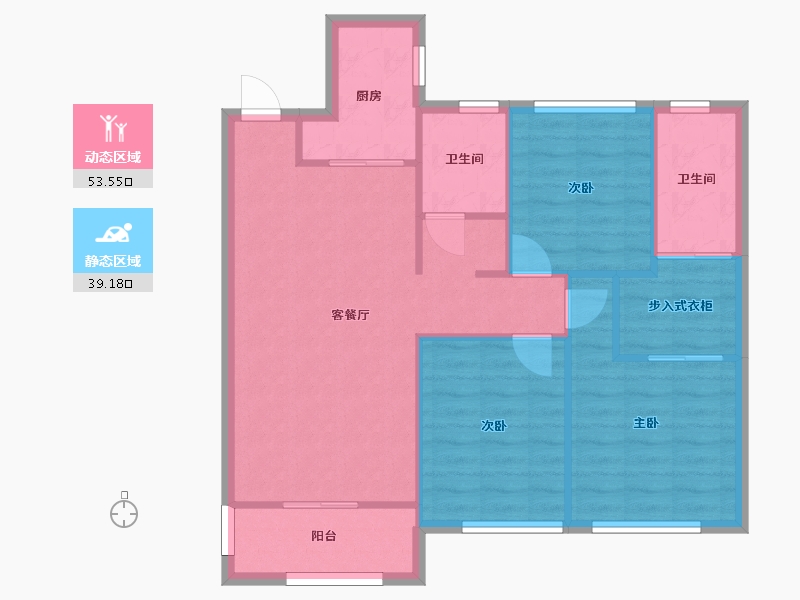 湖南省-长沙市-绿地香树花城建面111㎡-84.32-户型库-动静分区