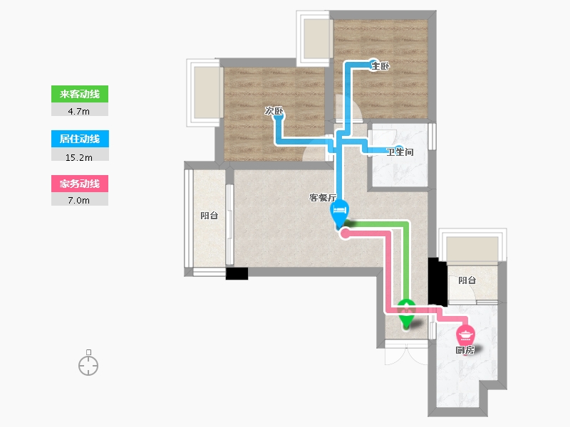 四川省-成都市-城投置地梧桐栖67m²-49.23-户型库-动静线