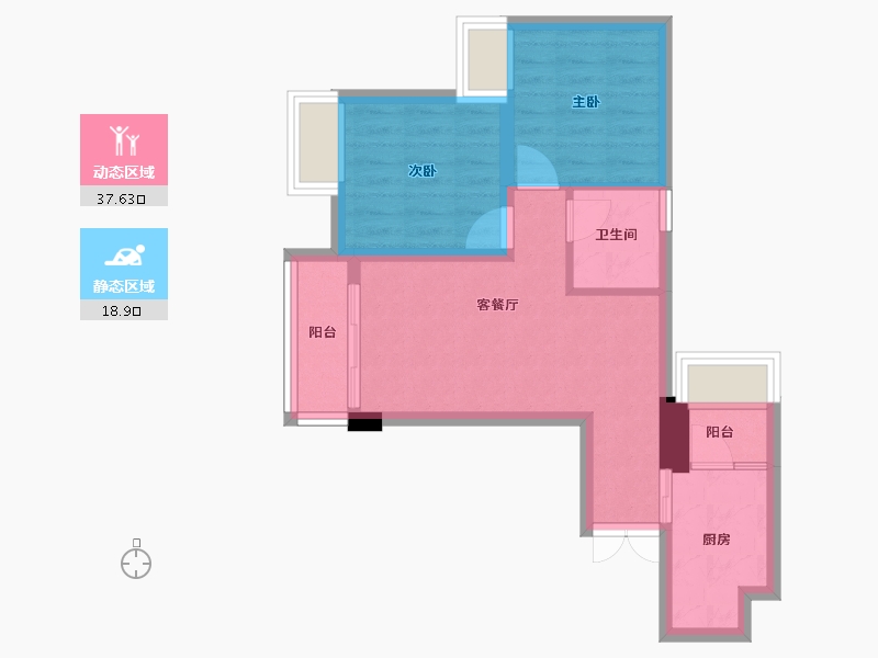 四川省-成都市-城投置地梧桐栖67m²-49.23-户型库-动静分区