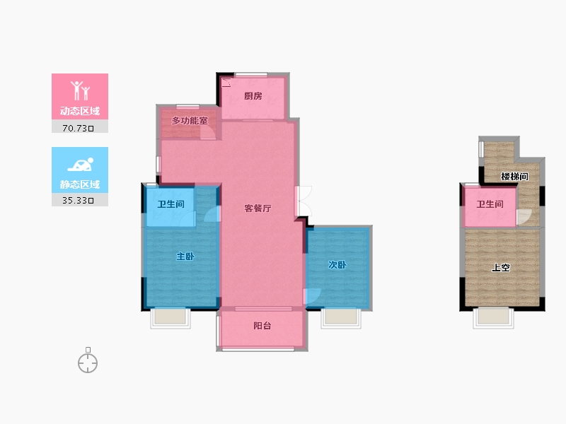 江苏省-南京市-大华锦绣时代E—7Y户型125m²-116.50-户型库-动静分区