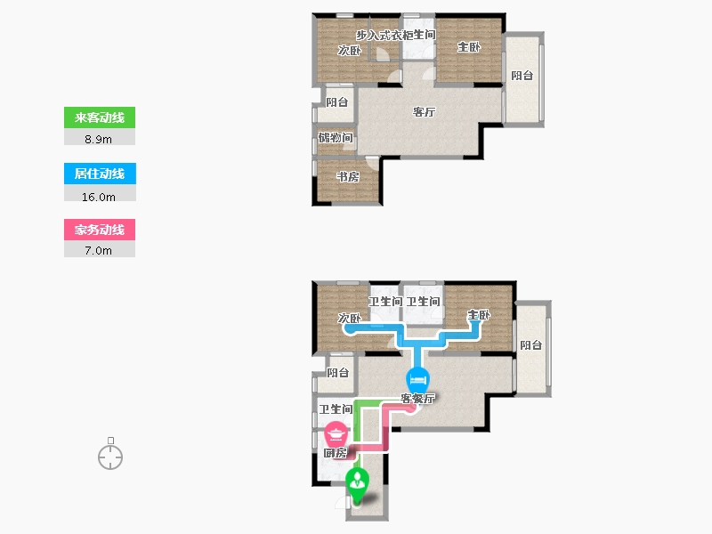 江苏省-南京市-21世纪太阳城银座70幢E2251m²-201.34-户型库-动静线