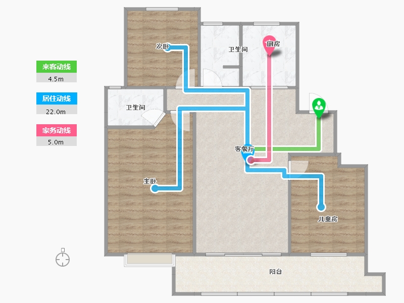 浙江省-宁波市-绿地海湾宁波城市展厅-93.69-户型库-动静线