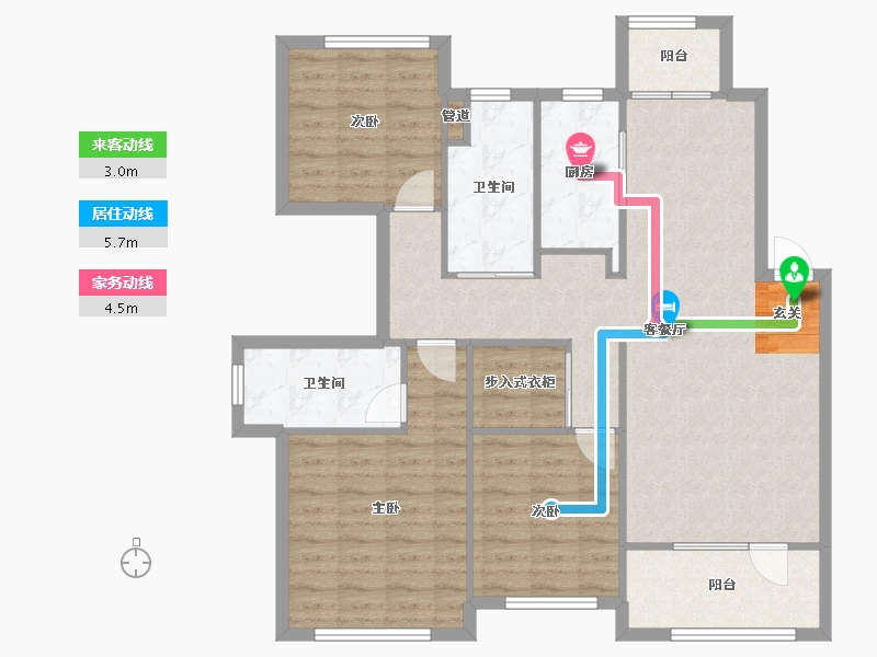 河南省-郑州市-金地格林小城53,41号楼,二期洋房20号楼,二期洋房21号楼,二期洋房24号楼-102.40-户型库-动静线