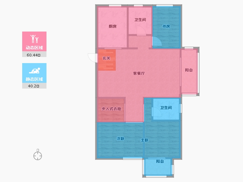 河南省-郑州市-绿城明月江南二期1号楼,二期2号楼,1,2,5,7115m²-92.01-户型库-动静分区