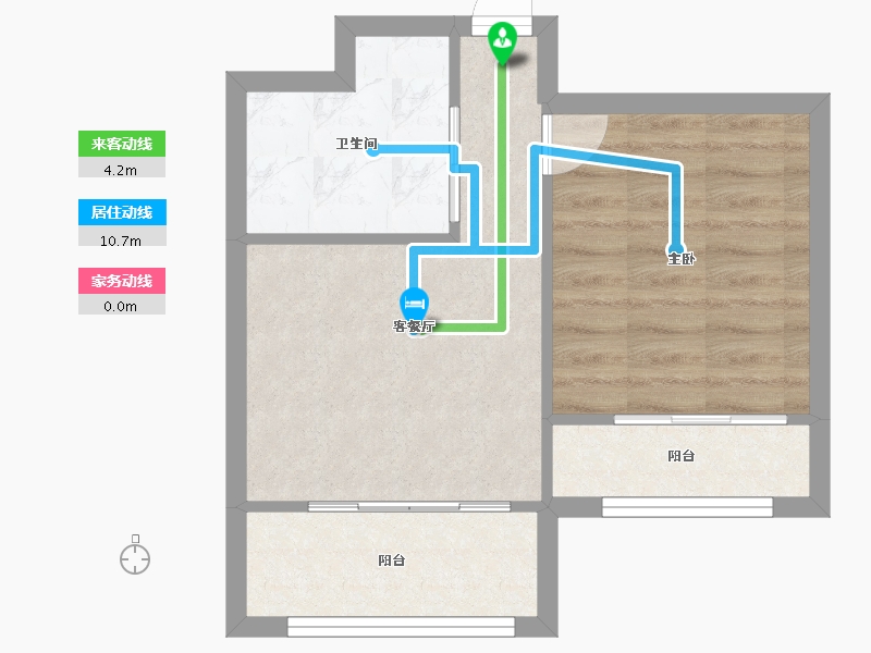 天津-天津市-红星紫御半岛2，3号楼,建面50m²-40.00-户型库-动静线