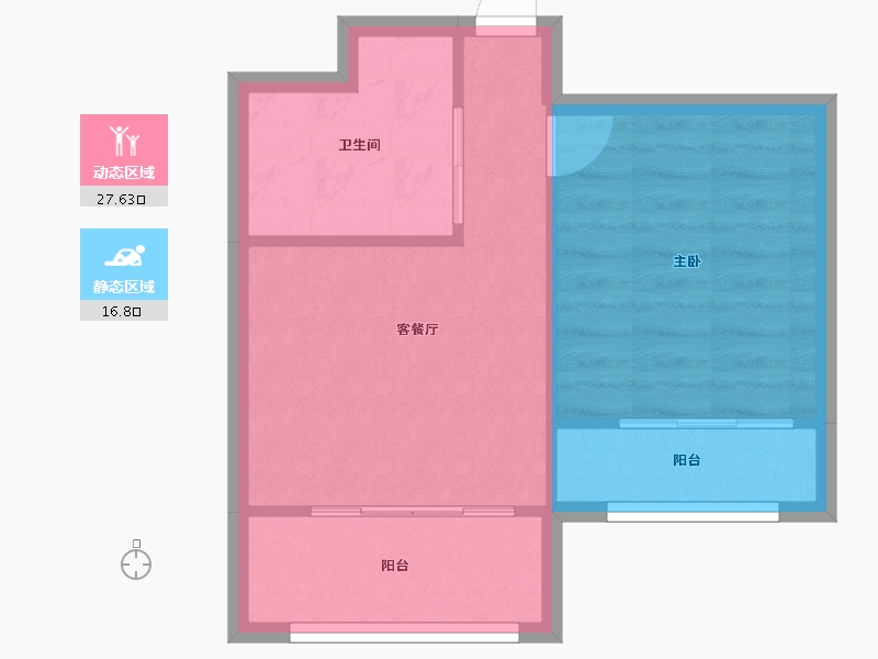 天津-天津市-红星紫御半岛2，3号楼,建面50m²-40.00-户型库-动静分区