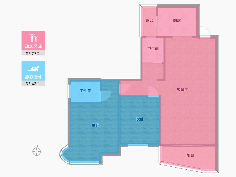 湖南省-长沙市-三润城建面106㎡-83.12-户型库-动静分区