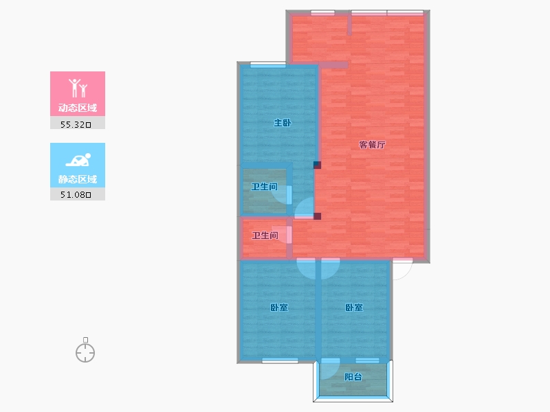 福建省-三明市-丁香新村-94.36-户型库-动静分区