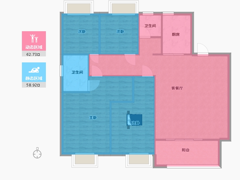 江苏省-南京市-建发央誉140㎡-111.99-户型库-动静分区