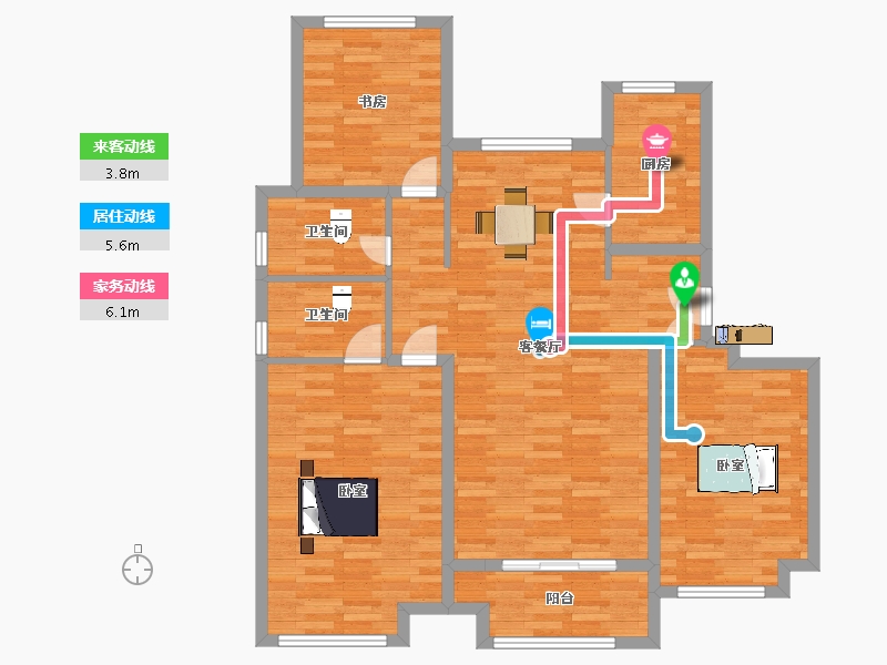 山东省-青岛市-中海樘院北区7号楼A1137m²-108.97-户型库-动静线