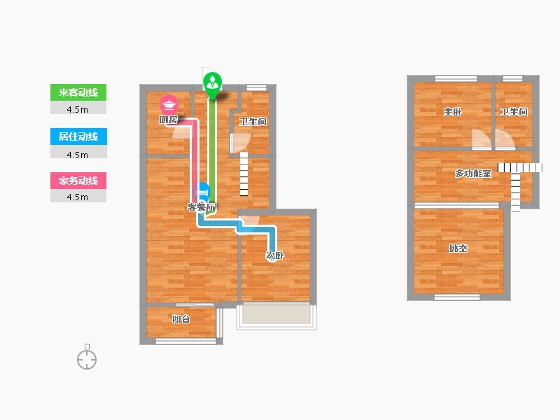 河南省-郑州市-融侨悦澜庭北院7号楼84m²-78.77-户型库-动静线