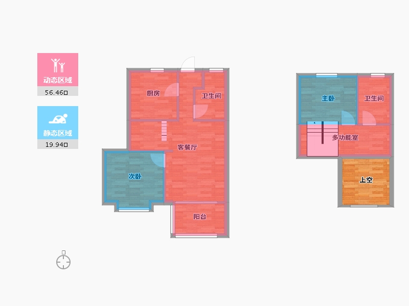 河南省-郑州市-融侨悦澜庭1号楼,2号楼,5号楼85m²-75.03-户型库-动静分区