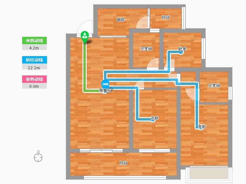 四川省-成都市-中海天府里2号楼,7号楼,3号楼,1号楼建面108m2-85.10-户型库-动静线