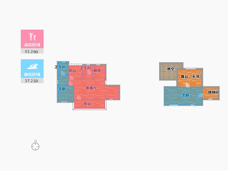 山东省-青岛市-三盛国际海岸一期5，6，7，10号楼135m²-108.00-户型库-动静分区