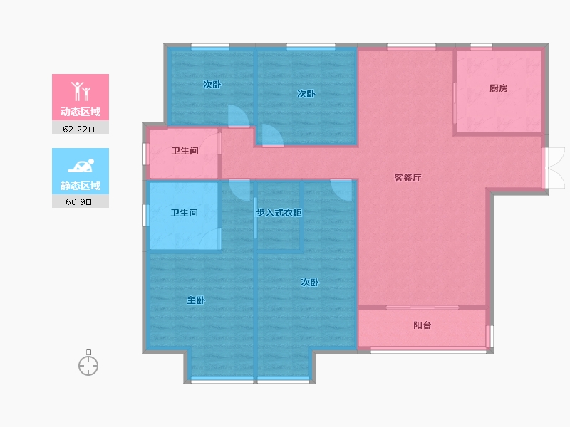 河南省-郑州市-招商天地华府141m²-112.80-户型库-动静分区