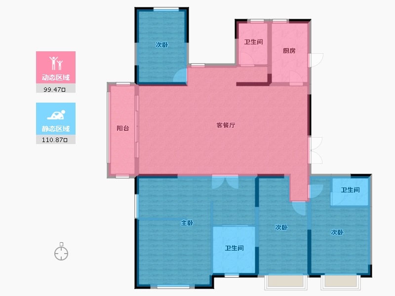 河南省-郑州市-亚星观邸4号楼241m²-192.81-户型库-动静分区