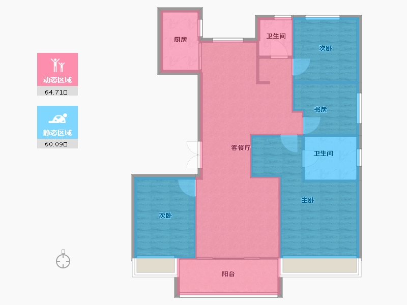 河南省-郑州市-郑州华侨城7,12,8,9,10,13号楼143m²-114.40-户型库-动静分区