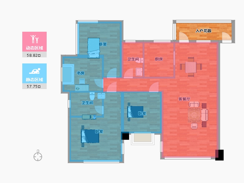 山东省-青岛市-三木家天下文澜府25，13号楼,32，27商铺140m²-111.99-户型库-动静分区