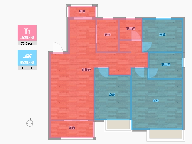 河南省-郑州市-融侨悦澜庭北院9号楼115m²-92.00-户型库-动静分区