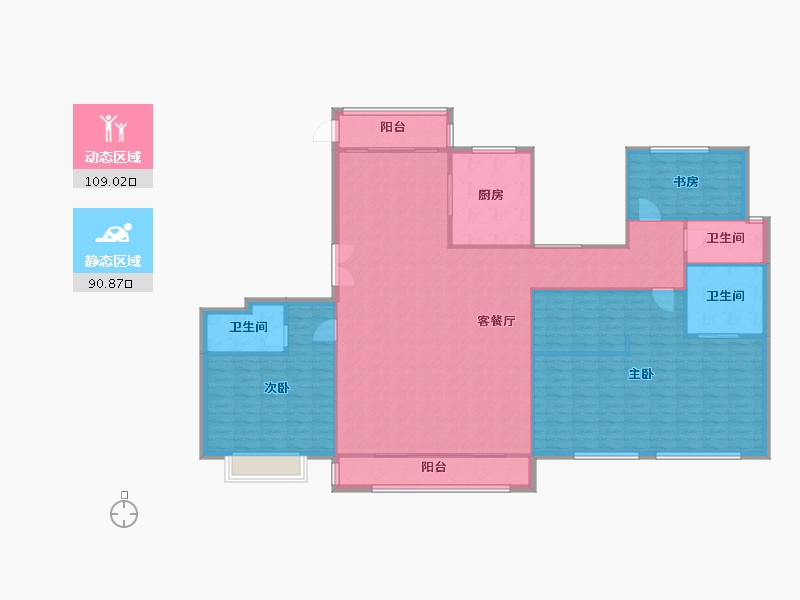 河南省-郑州市-亚星观邸1号楼,7号楼234m²-187.20-户型库-动静分区