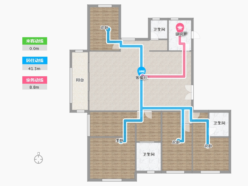 河南省-郑州市-亚星观邸2号楼,3号楼236m²-188.79-户型库-动静线