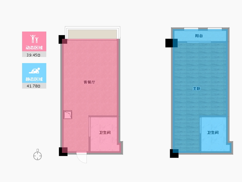 江苏省-苏州市-宝韵铂宫2-H户型91m²-73.04-户型库-动静分区