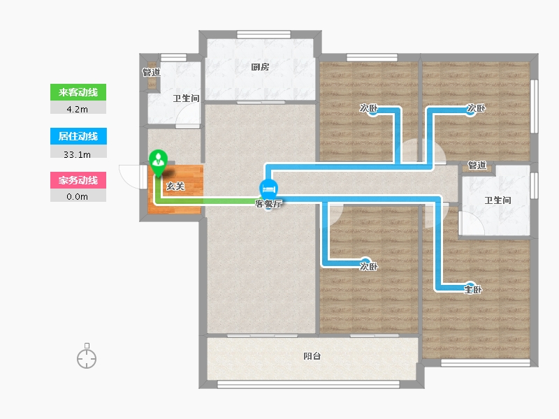 河南省-郑州市-万科城湖心岛七期12号楼,七期13号楼,七期17号楼,七期18号楼143m²-115.17-户型库-动静线