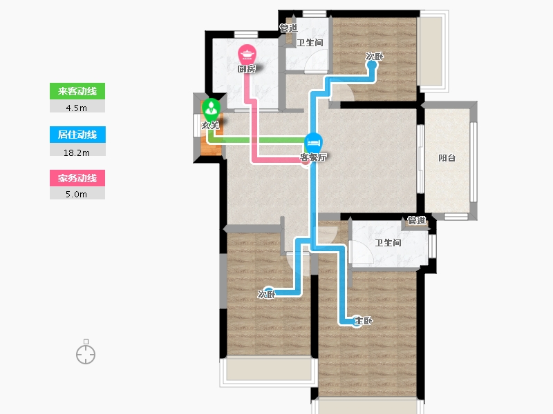 河南省-郑州市-东原阅城6号楼117m²-82.27-户型库-动静线