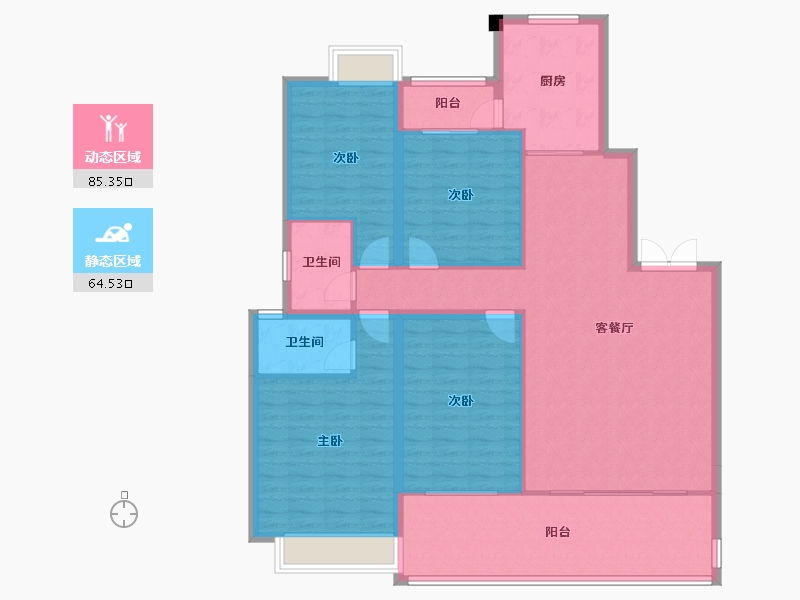 四川省-成都市-万和嘉苑5栋175m²-136.97-户型库-动静分区